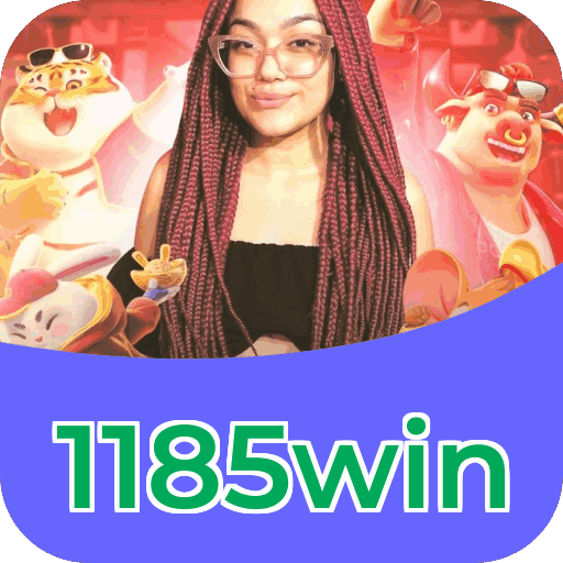 Interface do aplicativo 1185win mostrando jogos disponíveis no iOS e Android